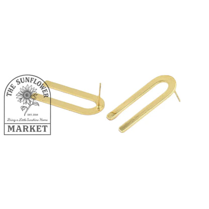 Earrings - Gold Plated Arch Stud