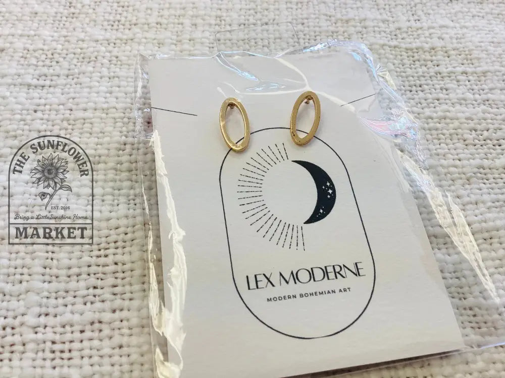 Earrings - Gold Plated Oval
