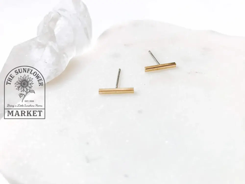 Earrings - Gold Plated SS BAr