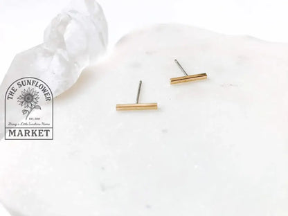 Earrings - Gold Plated SS BAr