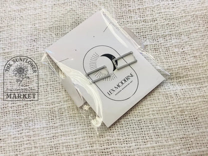 Earrings - Silver Rectangle Hoops