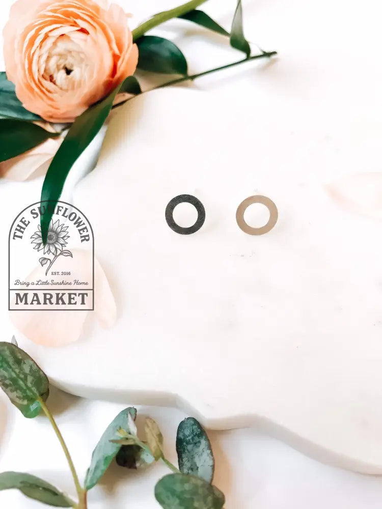 Earrings - SS Hollow Circle Studs