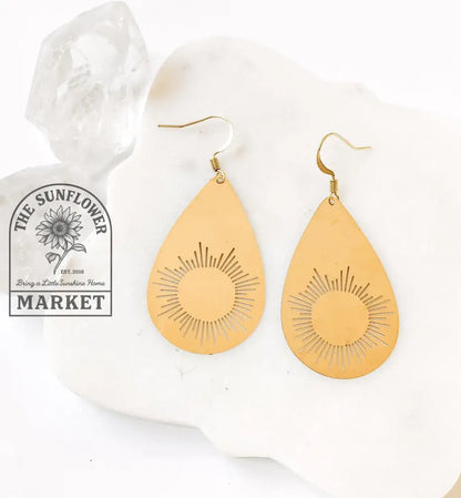Earrings - Sun Terdrop Dangle