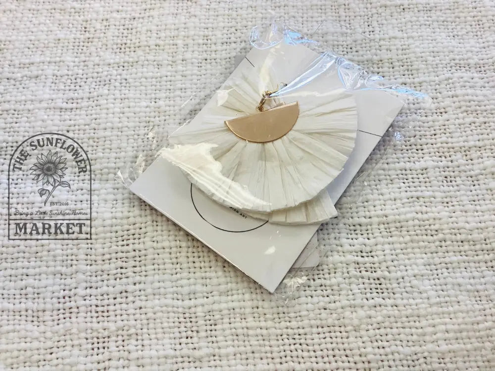 Earrings - White Statement Fringe