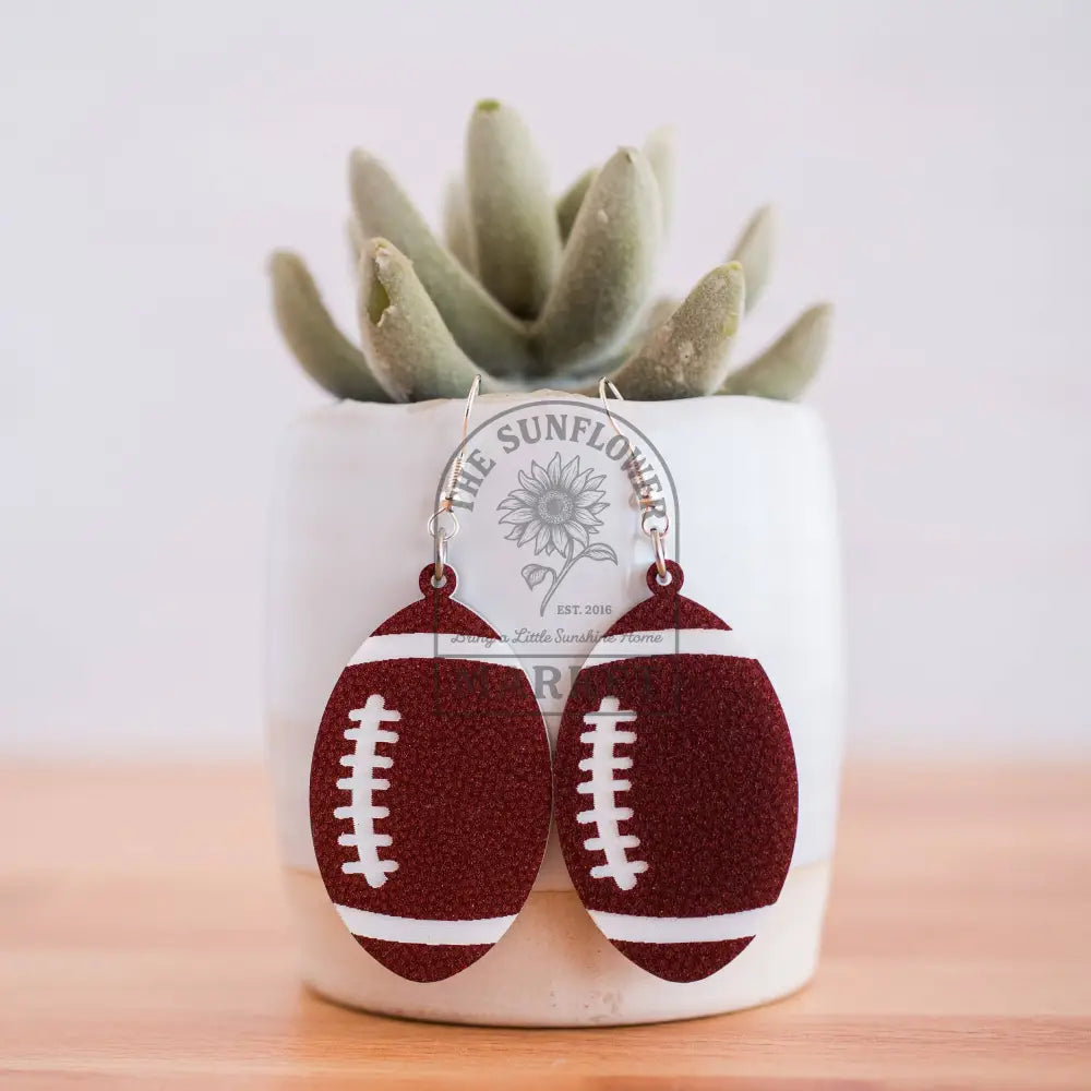 Football - Petite Football Dangles Game Day Spirit Earrings