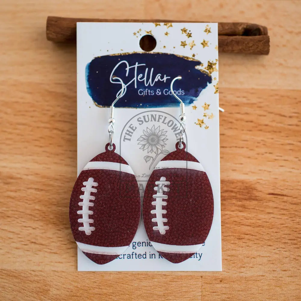 Football - Petite Football Dangles Game Day Spirit Earrings