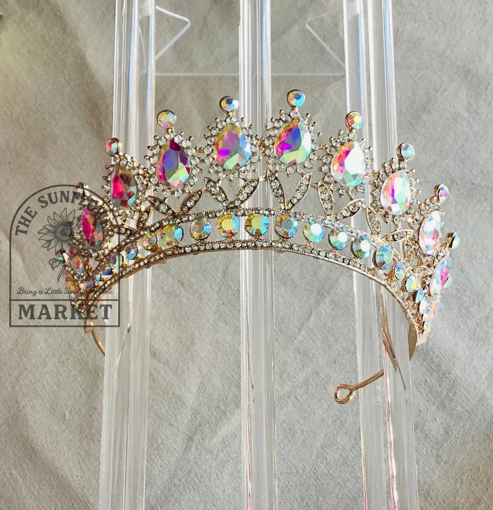 Gold and Iridescent Tiara