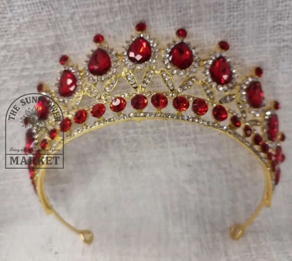 Gold & Red Tiara