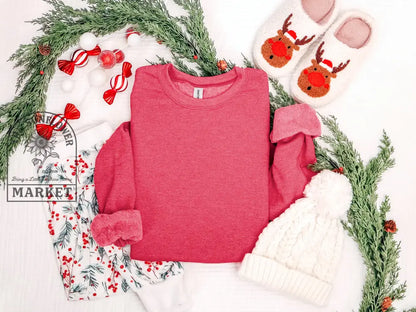Ugly Sweater YW - Small / Heather Sport Scarlet Crew