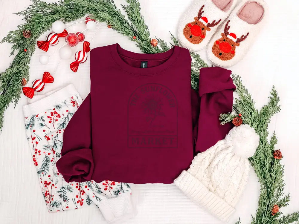Ugly Sweater YW - Small / Maroon Crew