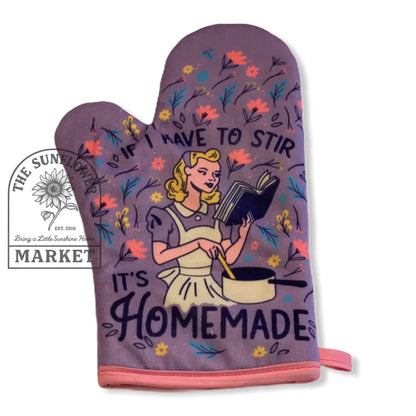 If I Have To Stir It’s Homemade Oven Mitt Apron Funny: Apron / Purple