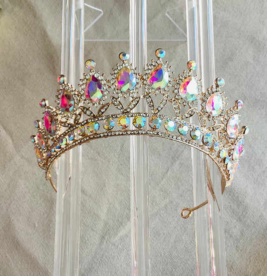 Gold and Iridescent Tiara