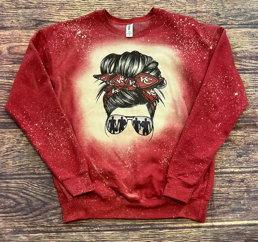 KC Chiefs Bun Girl w/Aviators