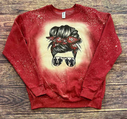 KC Chiefs Bun Girl w/Aviators