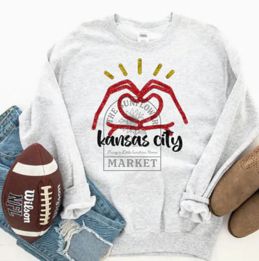 Kansas City Heart (Faux Glitter)