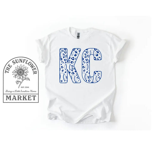 KC Baseball Leopard Blue