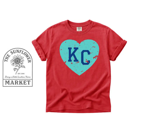 KC Blue & Teal Heart