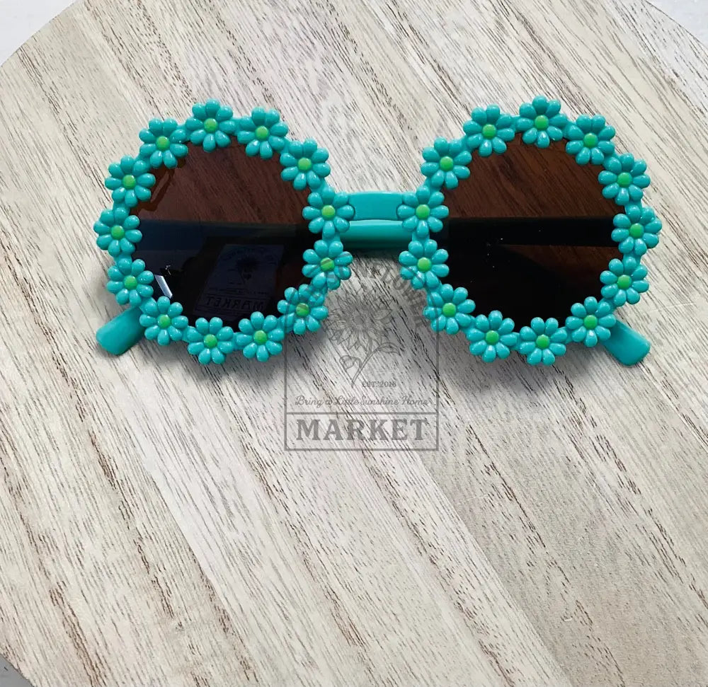 Kids Sunglasses - Green Daisy