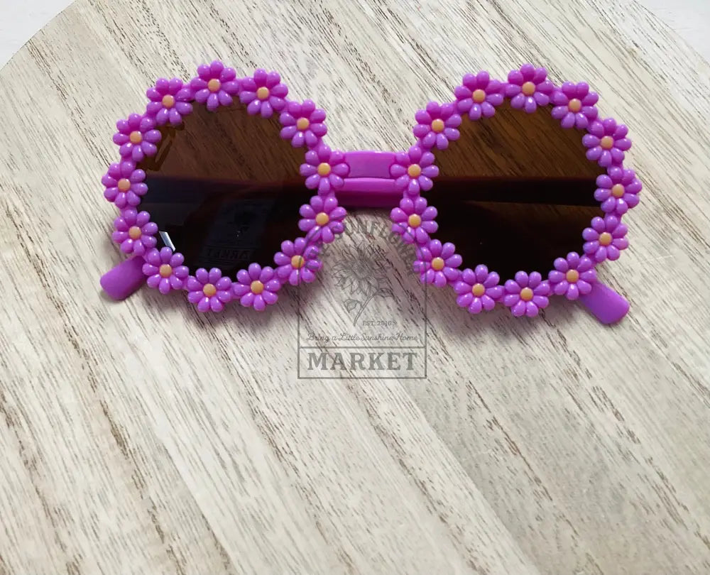 Kids Sunglasses - Purple Daisy