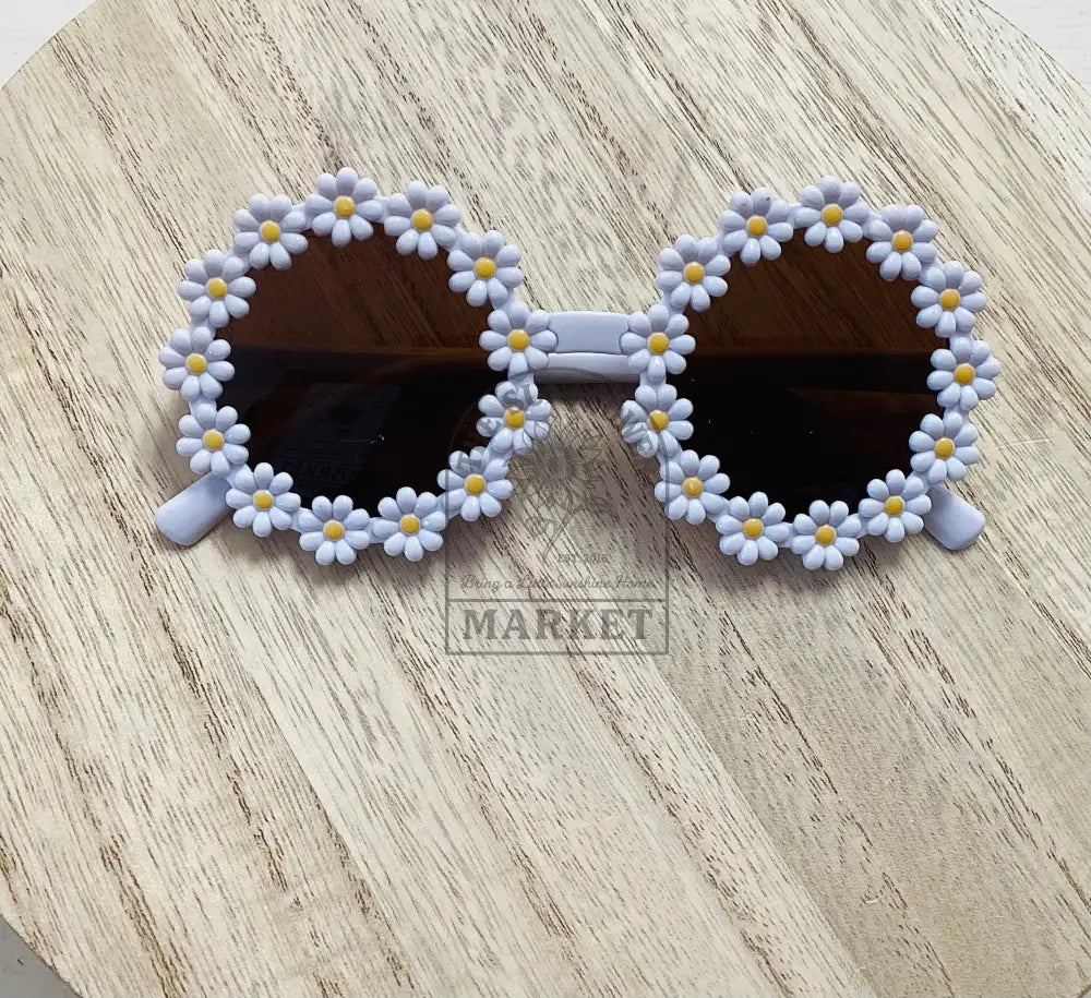 Kids Sunglasses - White Daisy