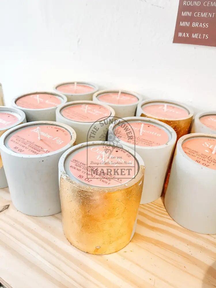 Large Cement Candles