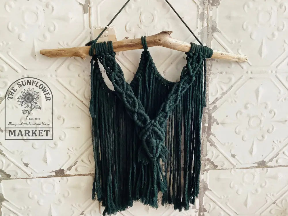 Macrame - Driftwood Emerald Green