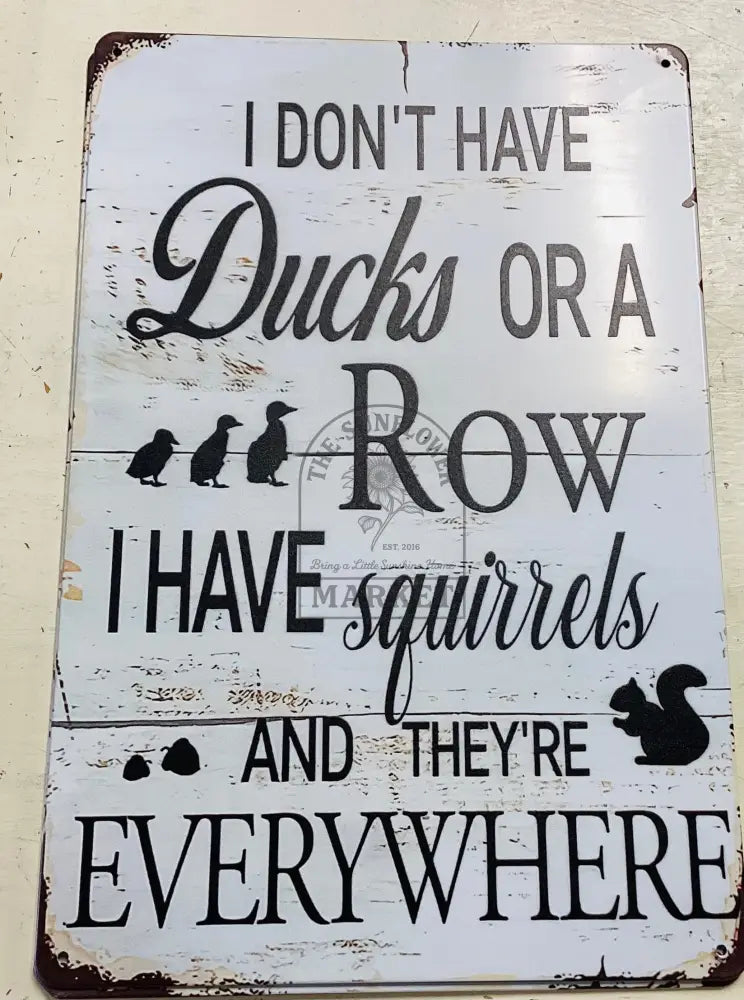 Metal signs - Ducks Squirrels