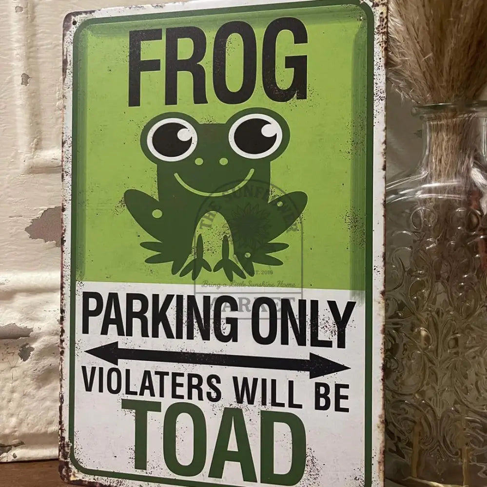 Metal signs - Frog parking