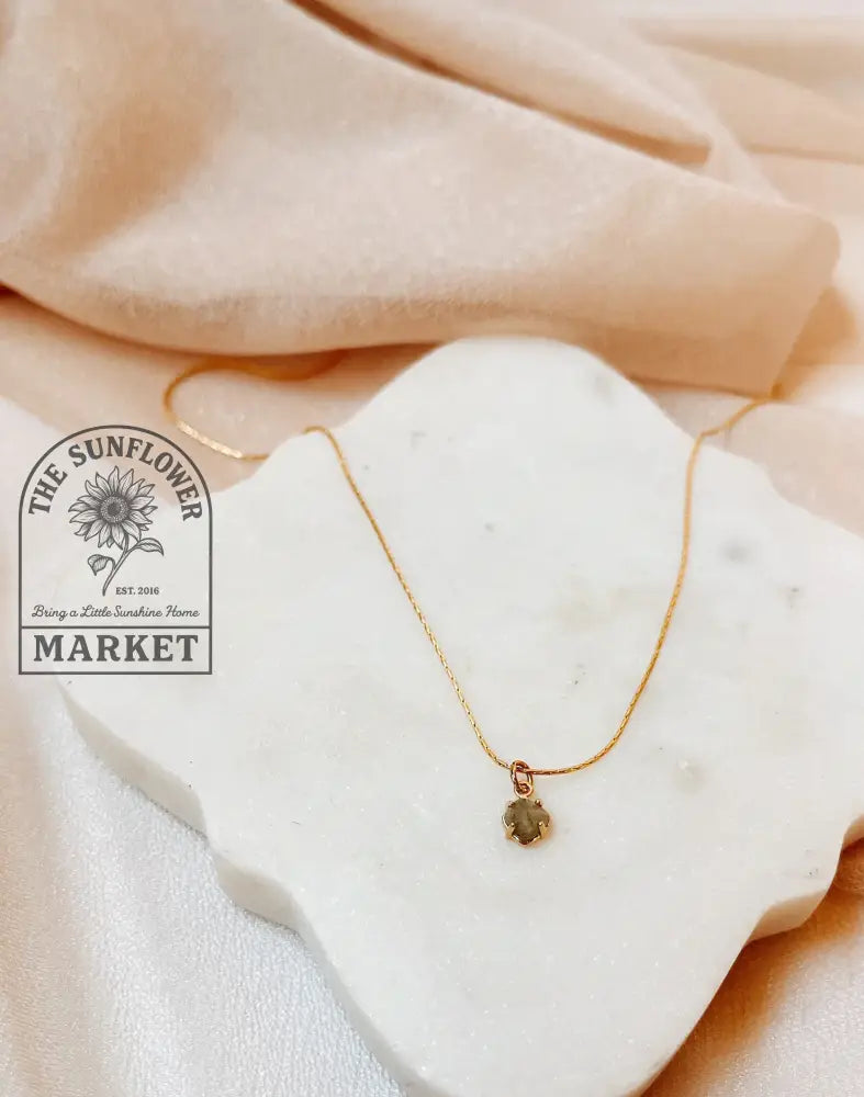 Necklace - 14K GN w/ Labradorite Stone