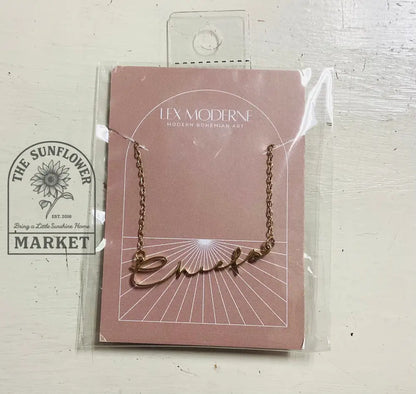 Necklace - SS Cursive Chiefs