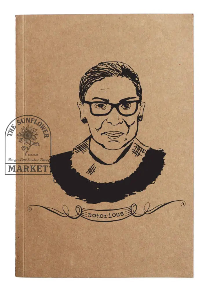 Notorious RBG Kraft Notebook With 60 Lined Sheets