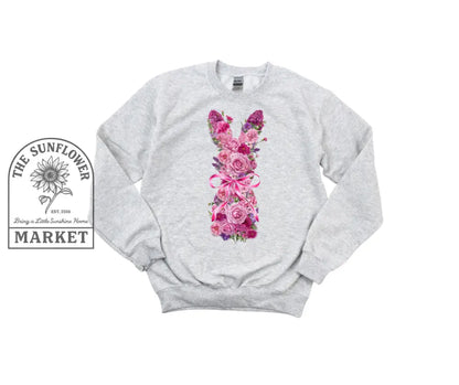 Pink Floral Bunny
