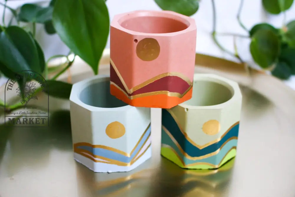 Planters - Boho painted skyline