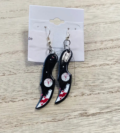 SD2/Earrings - Black switchblade