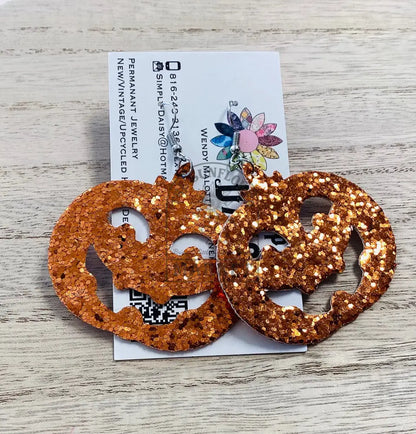 SD2/Earrings - Glitter pumpkin