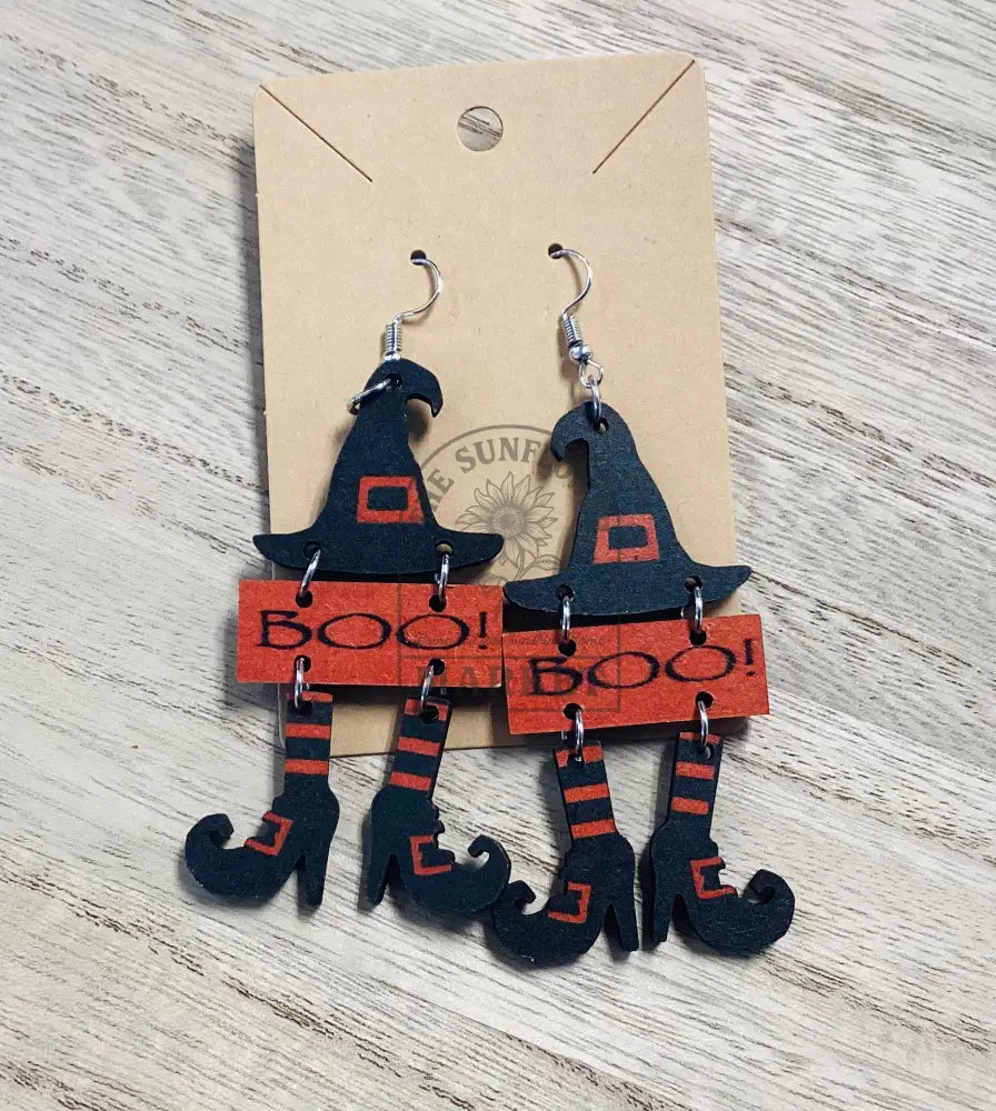 SD2/Earrings - Wood “Boo”