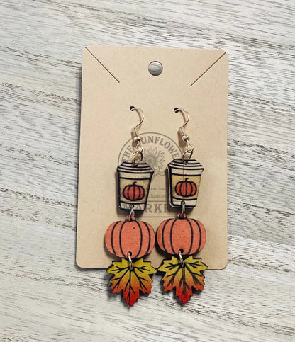SD2/Earrings - Wood”Psl” trio
