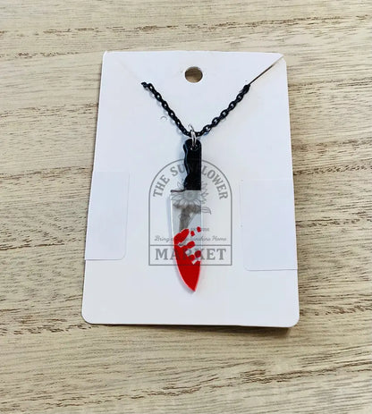 SD2/Necklace - Blk chain Chefs knife