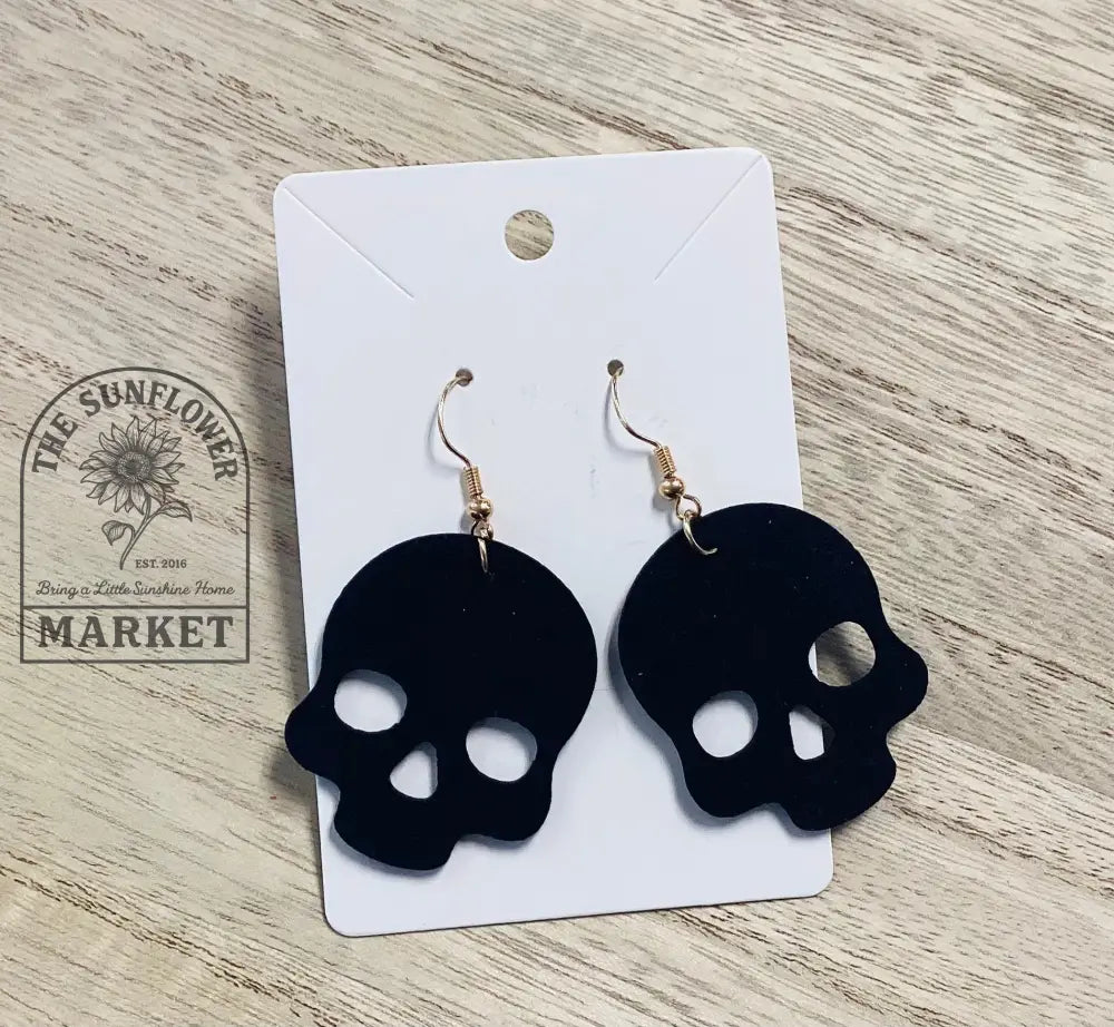 SD3/Earrings - Felt skeleton