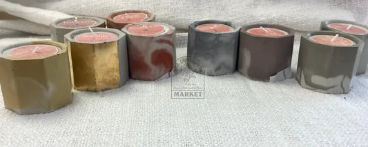 Small Cement Candles