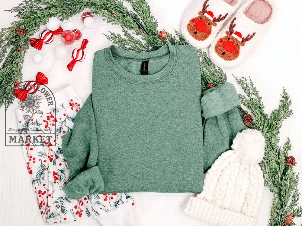 Ugly Sweater YW - Small / Heather Sport Dark Green Crew