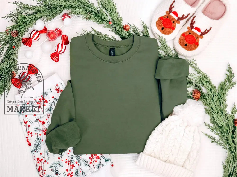 Ugly Sweater YW - Small / Military Green Crew