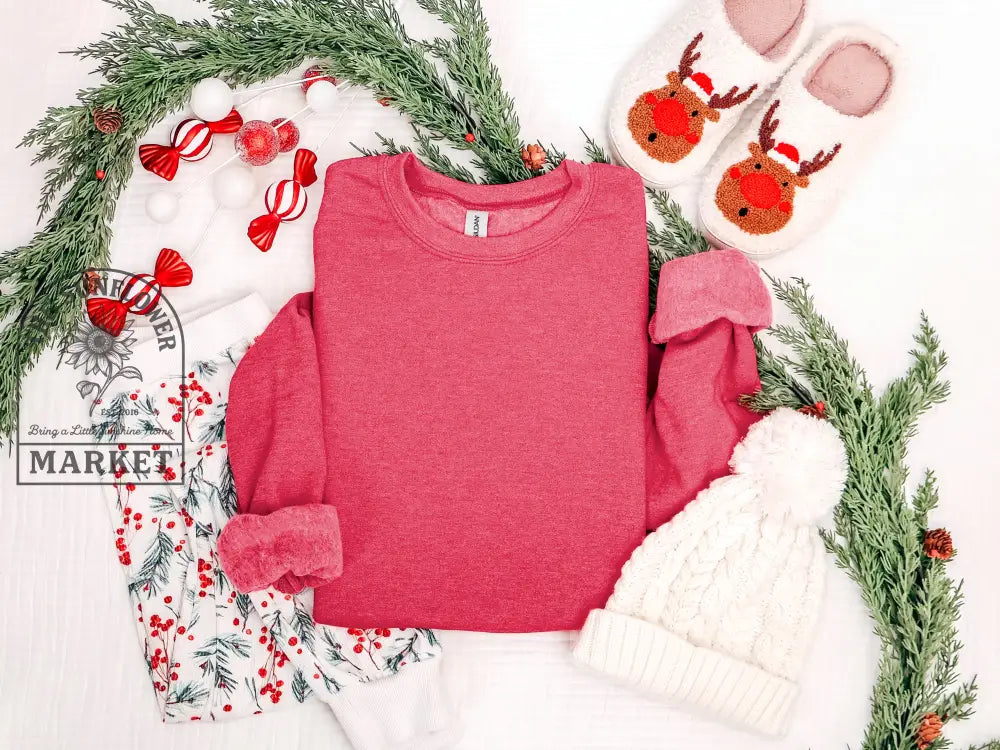 Ugly Sweater YW - Small / Heather Sport Scarlet Crew