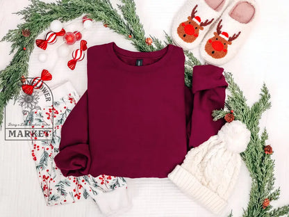 Ugly Sweater YW - Small / Maroon Crew