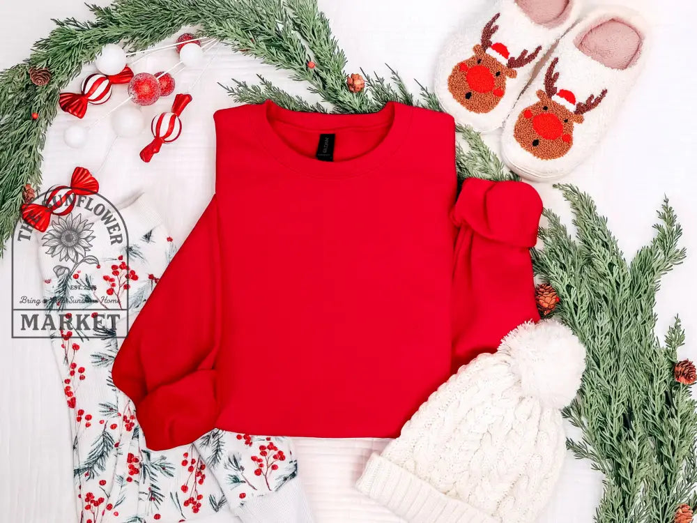 Ugly Sweater YW - Small / Red Crew