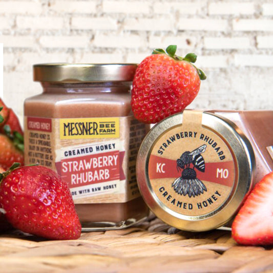 Strawberry Rhubarb Creamed Honey / 9oz. / Kansas City