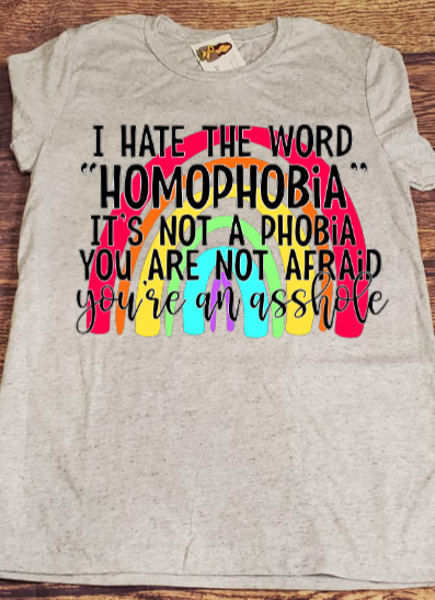 I hate the word Homophobia