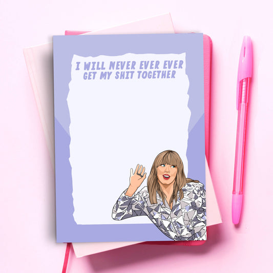 Taylor Never Ever Funny Notepad - Pop Culture Pad