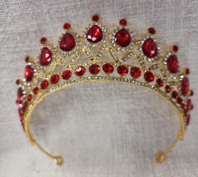 Gold & Red Tiara