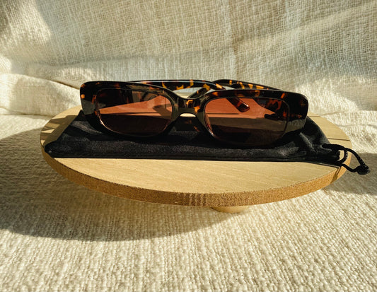 Rectangle Narrow Fashion Vintage Slim Retro Sunglasses